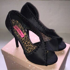 Betsy Johnson Satin Walter D'orsay Pumps